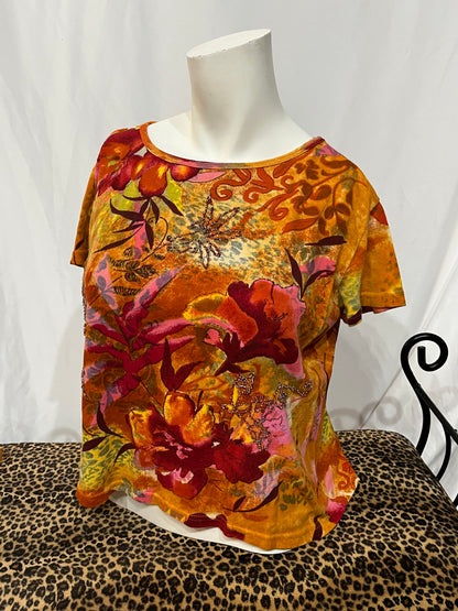 M - Kar-Ma 2000s Beaded Graphic Top
