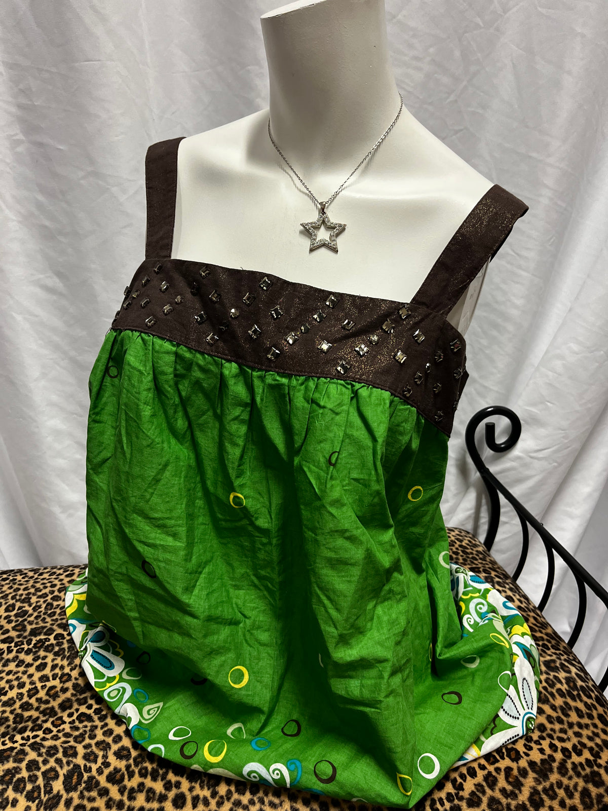 XL - 725 Originals Y2K Green Blouse