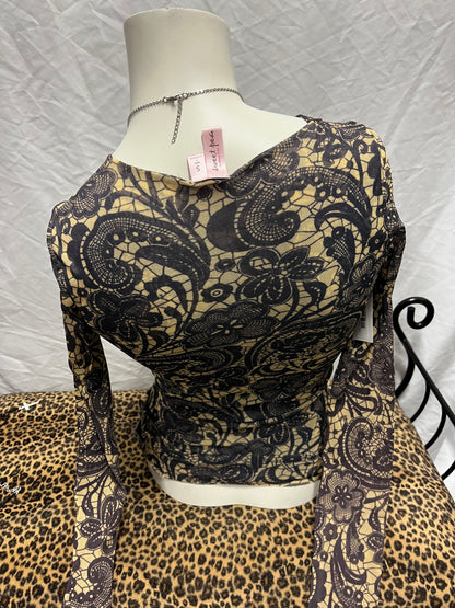 S - Sweet Pea 2000s Patterned Mesh Top