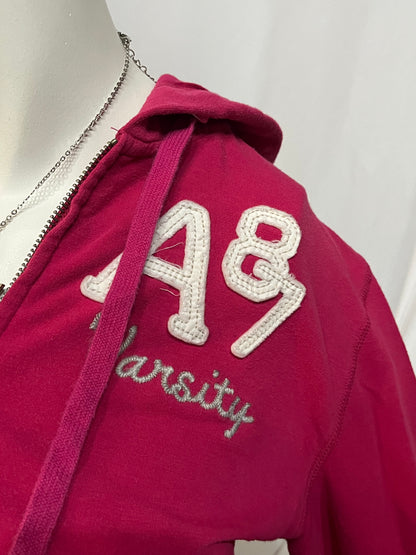 XL - Aeropostale Y2K Applique Pink Zip Hoodie