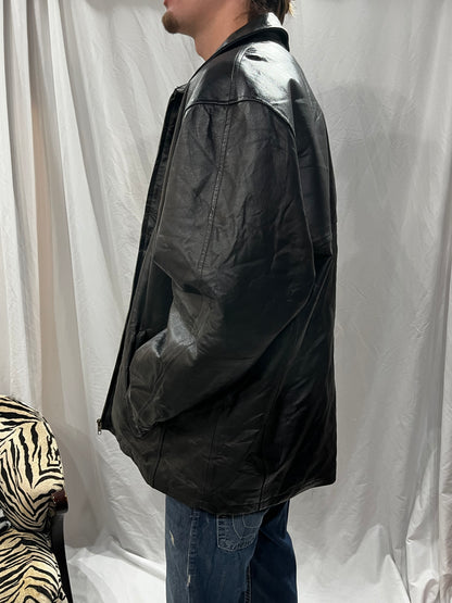 3XL - Canada Genuine Sportswear Leather Zip Jacket