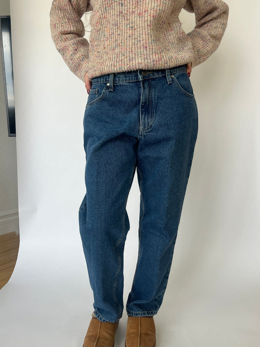 12 - Full Blue Medium Wash Mom Jeans