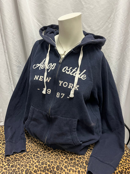L - Aeropostale New York 2010s Script Zip Hoodie