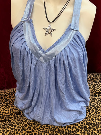 XS - Venus Periwinkle Drape Top