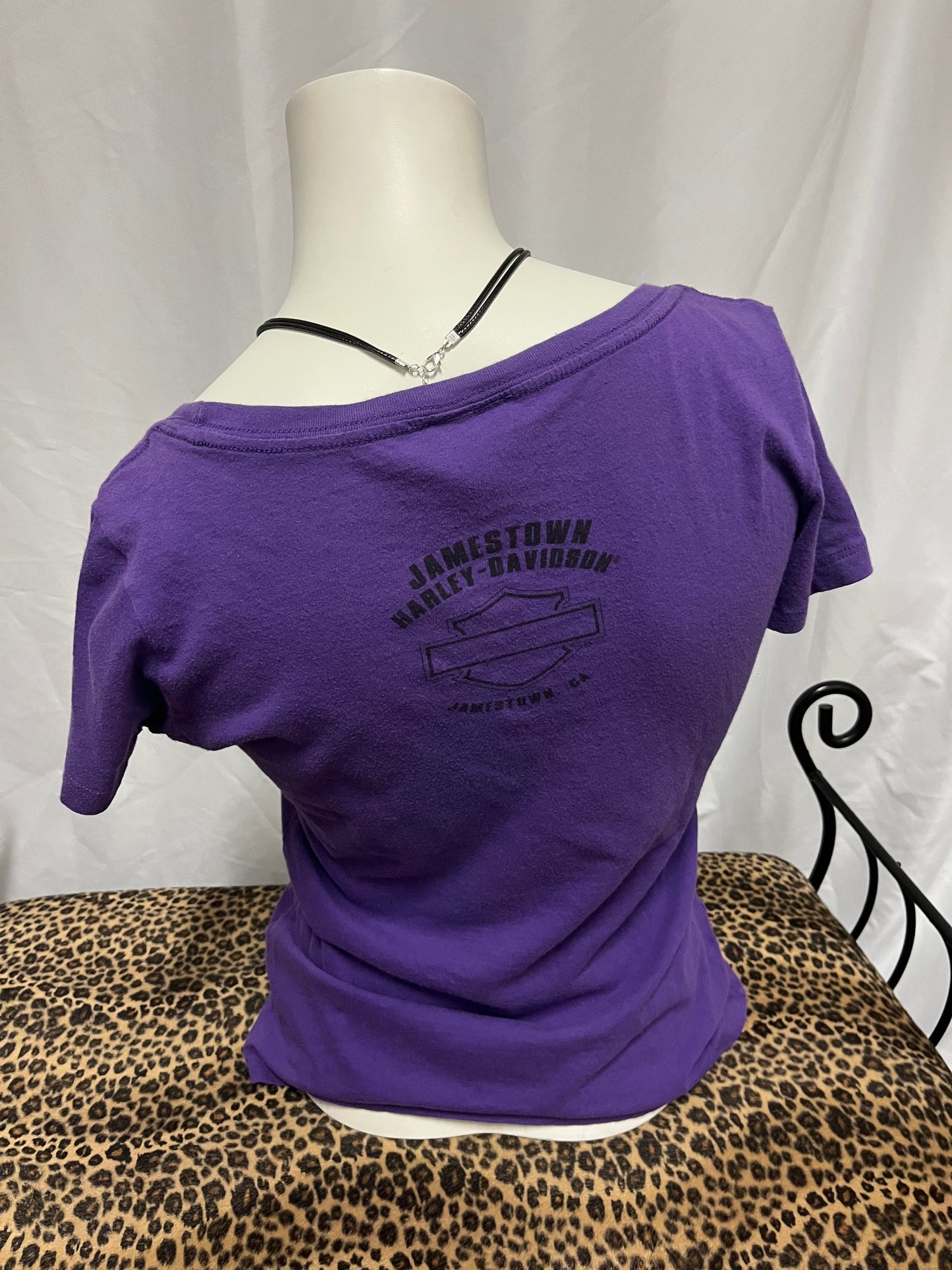 M - Harley Davidson Purple Graphic Tee