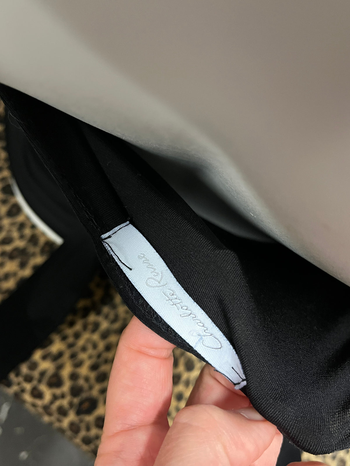S - Charlotte Russe Y2K Black Halter Tie-Back Top