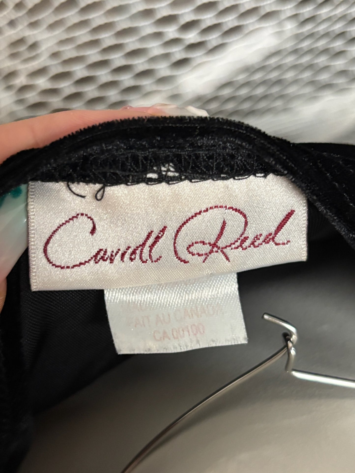 S - Carroll Reed 90s Velour Floral Blouse