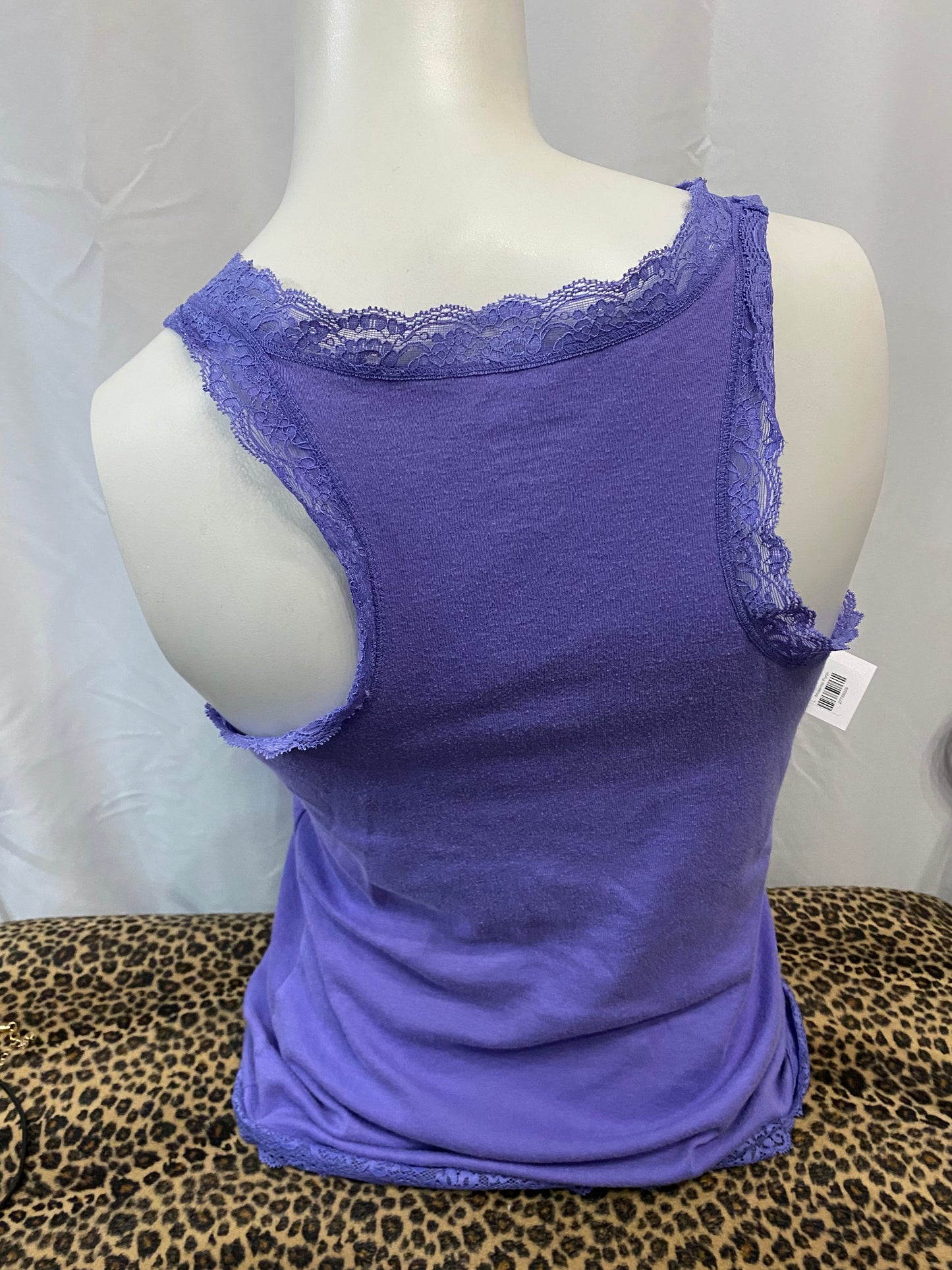 L - Mossimo Purple Lace Trim Cami Top