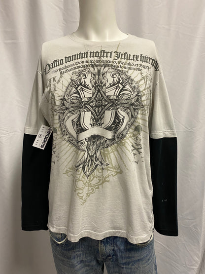 M/L - MMA Elite Y2K Gothic Double Layered Tee