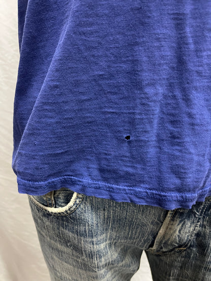 L - American Eagle Y2K Blue Applique Tee