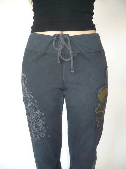 Ed Hardy Y2K Flared Graphic Sweatpants