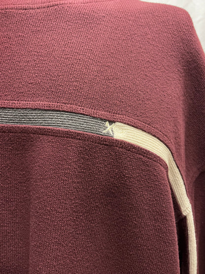XL - Xtreme Gear Y2K Burgundy Stripe Knit Sweater