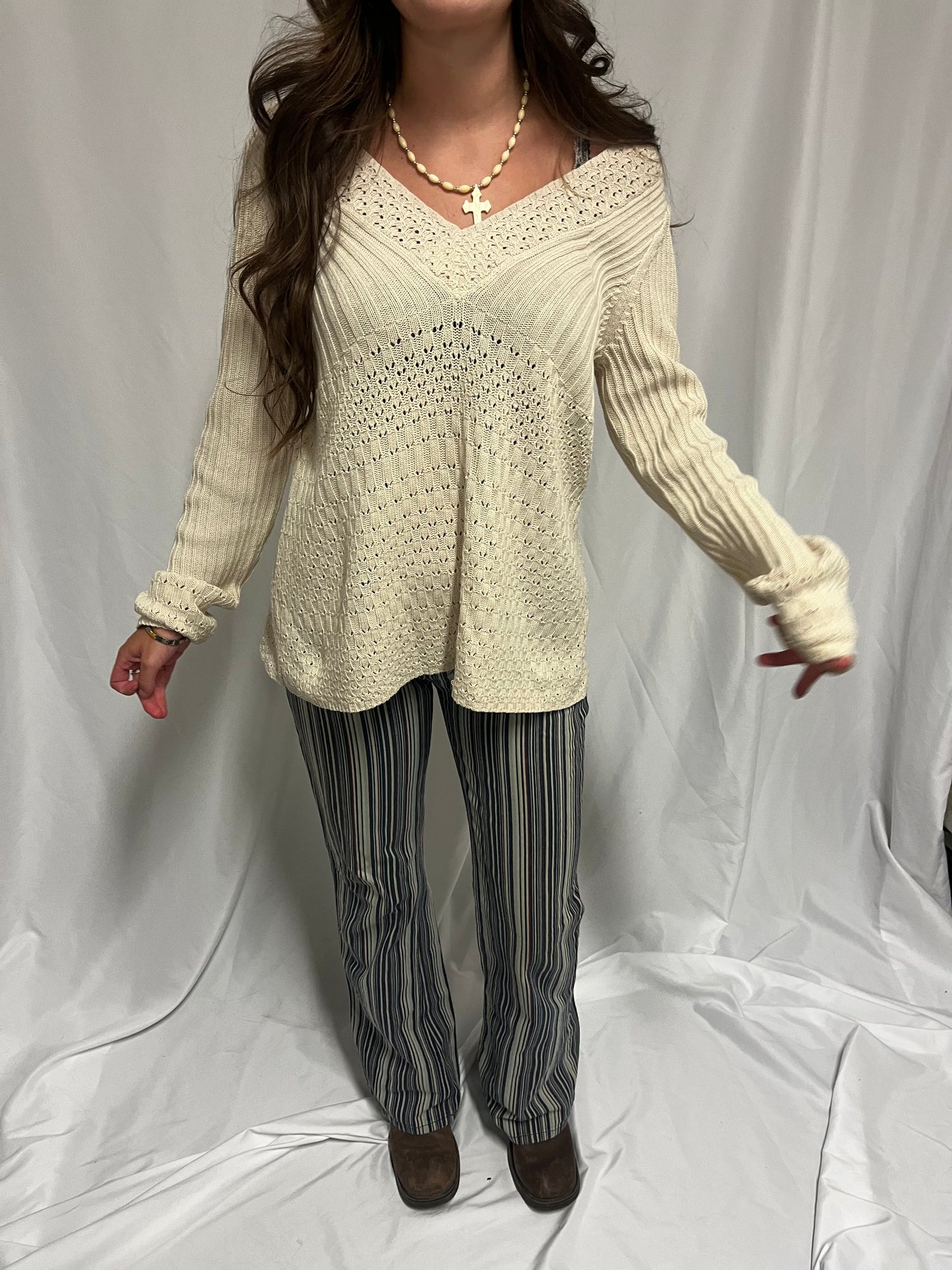 L/XL - Calvin Klein Knit Belle Sleeve Top