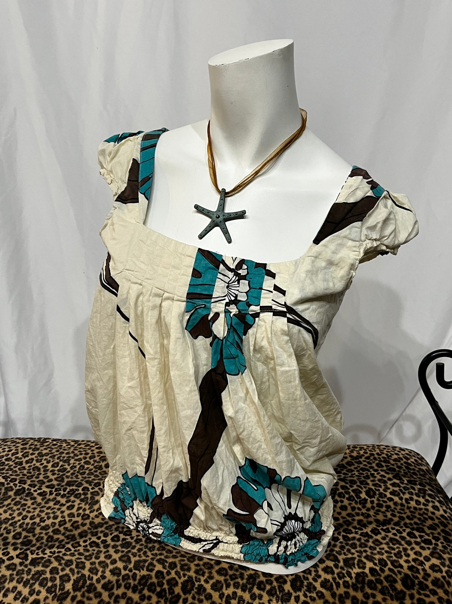 M - Smart Set Floral Blouse Top
