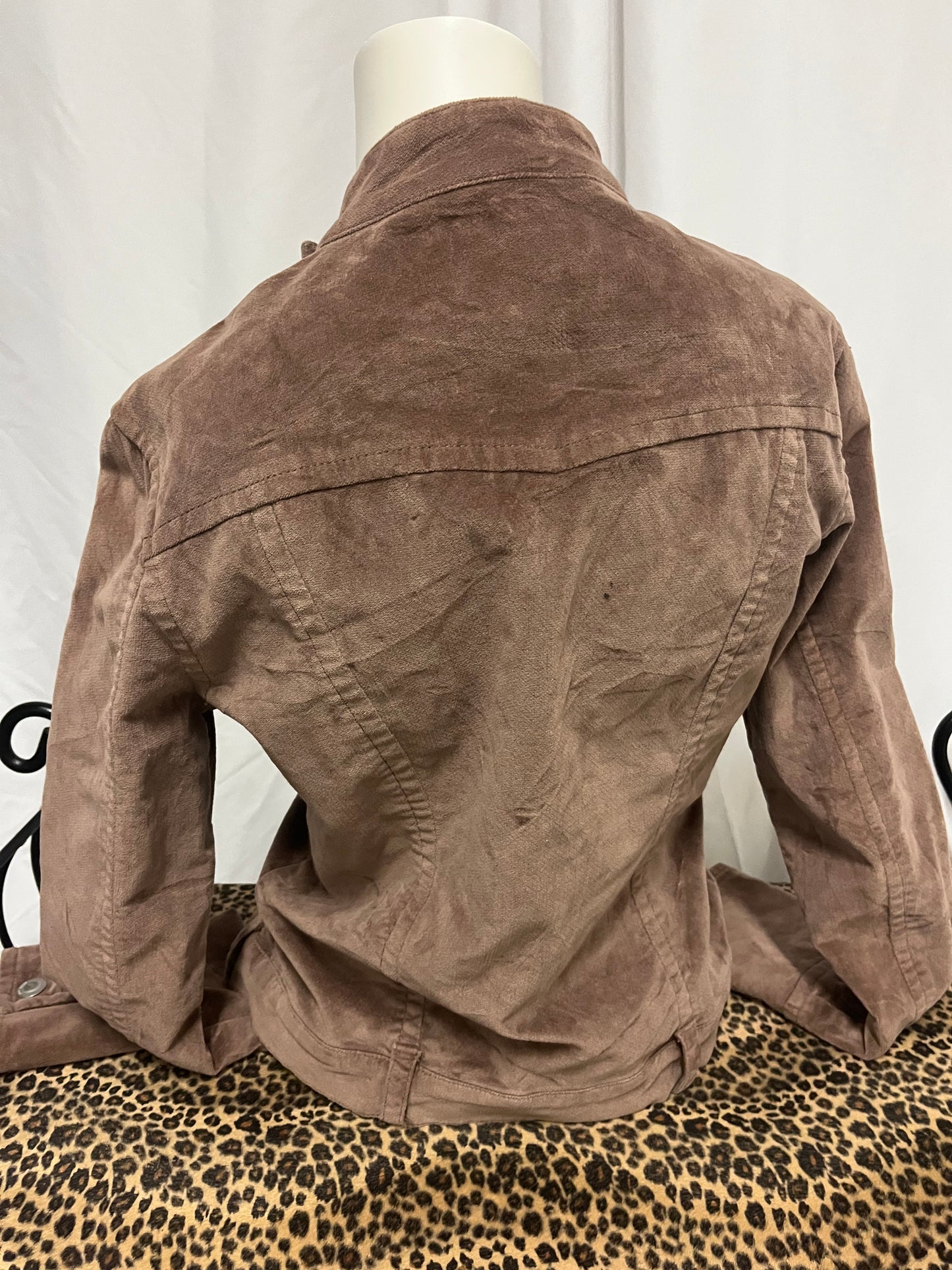 L - OK! Jeans Y2K Brown Velvet Buckle Jacket