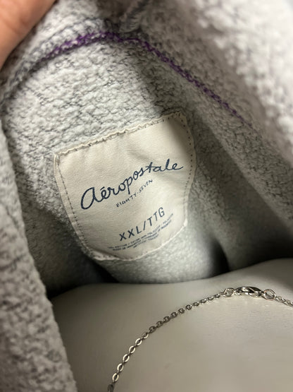 XXL - Aeropostale Y2K Purple Lettering Zip Hoodie