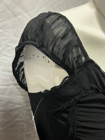 XS/S - Charlotte Russe Y2K Lace Detail Clasp Blouse