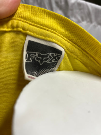 M - FOX Racing Y2K Yellow Logo Tee