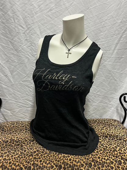 L - Harley Davidson Y2K Script Tank Top