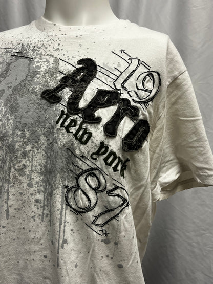 L - Aeropostale Y2K Applique Gothic Graphic Tee
