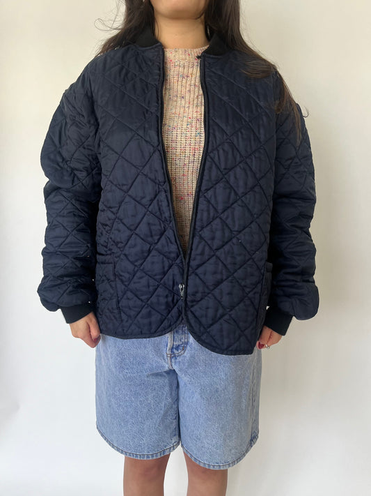 Unicorp Vintage Quilted Dark Blue Jacket