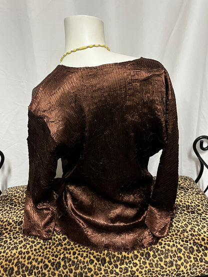 L - Cathaya Vintage Wrap Blouse