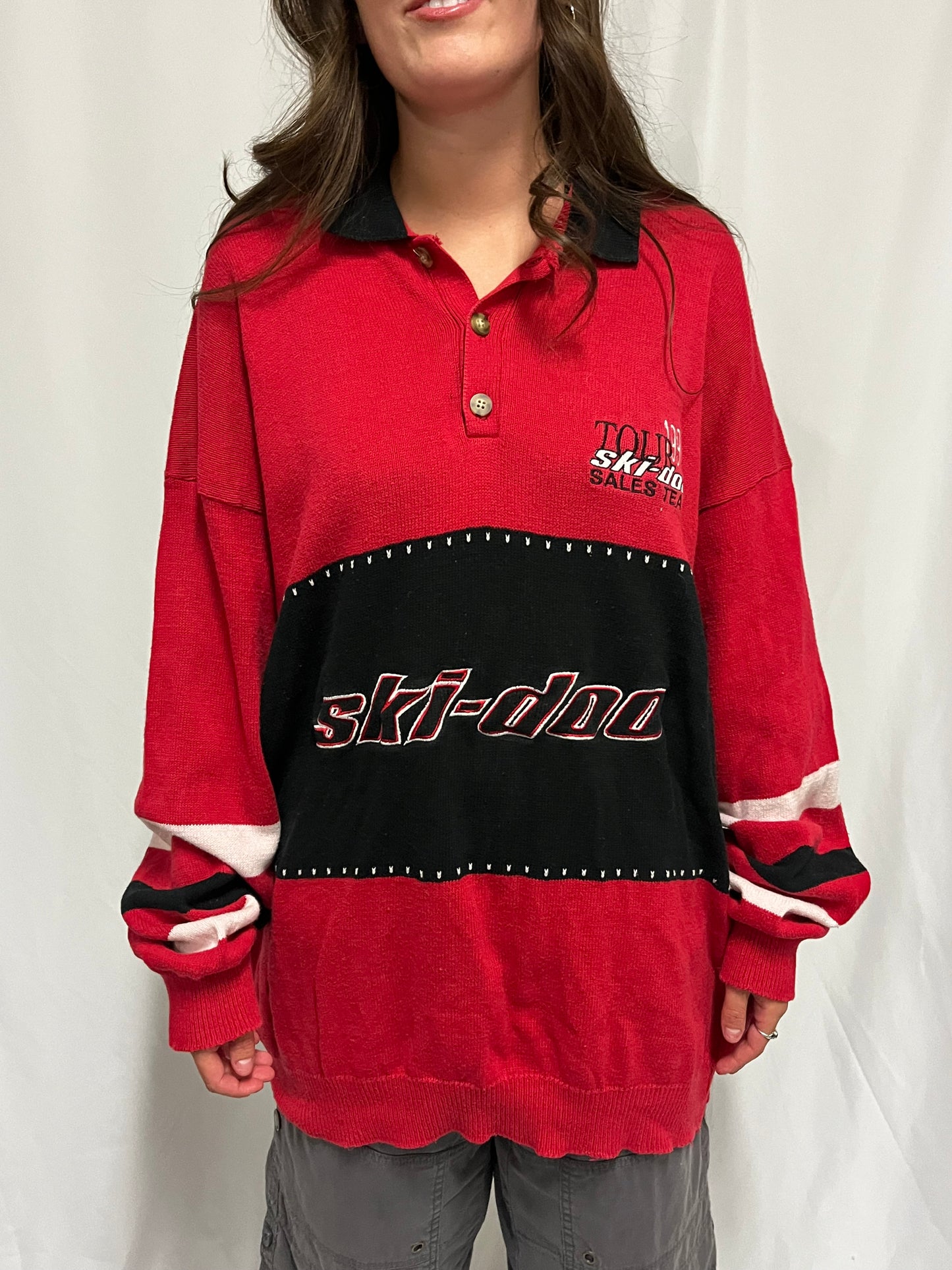 XL - Skidoo 1999 Tour Sales Team Collared Knit