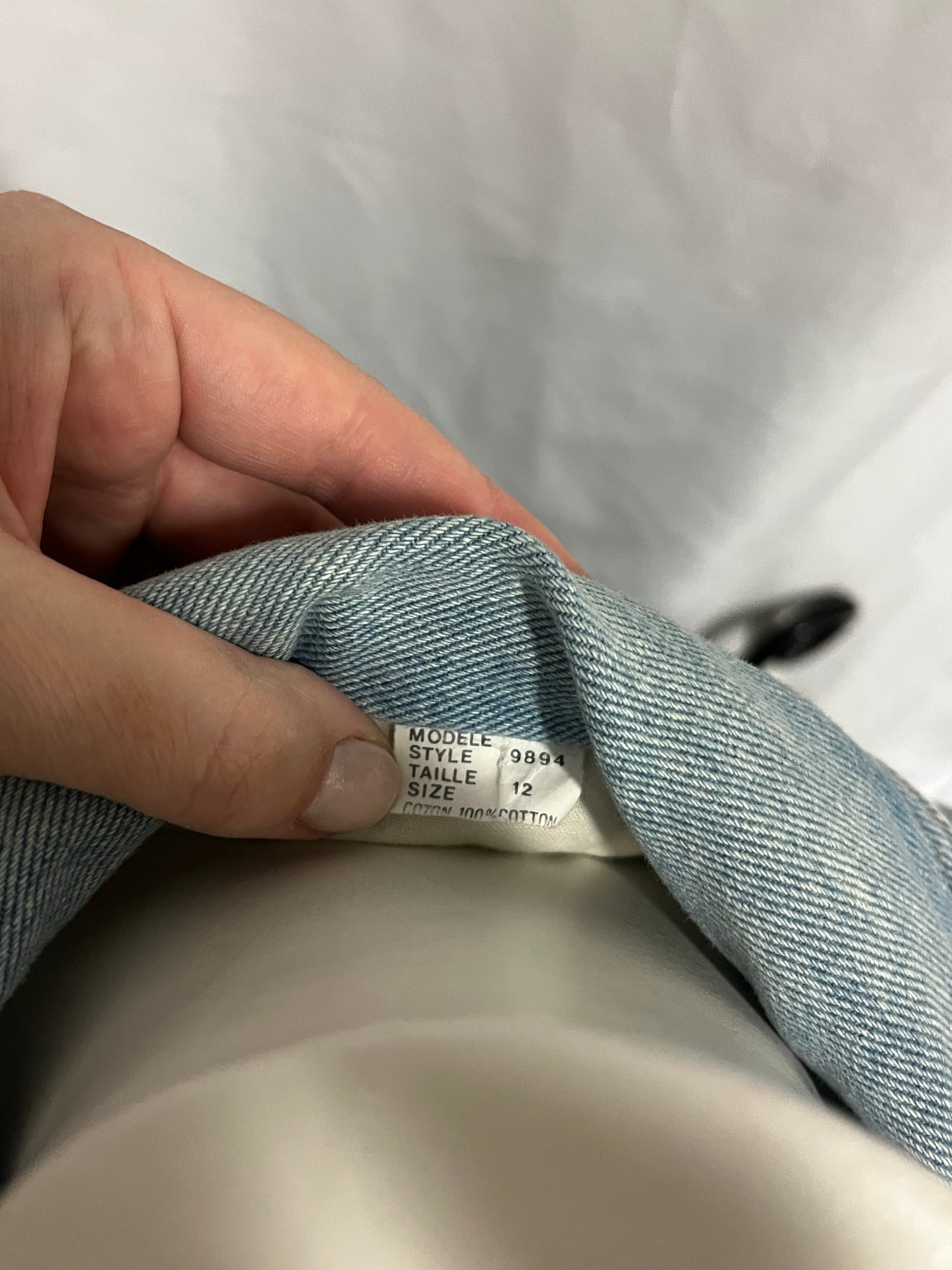 XS - Vintage 80s Light Wash Heavy Denim Jacket