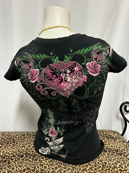 S - Atomic Doll Y2K AOP Graphic Top