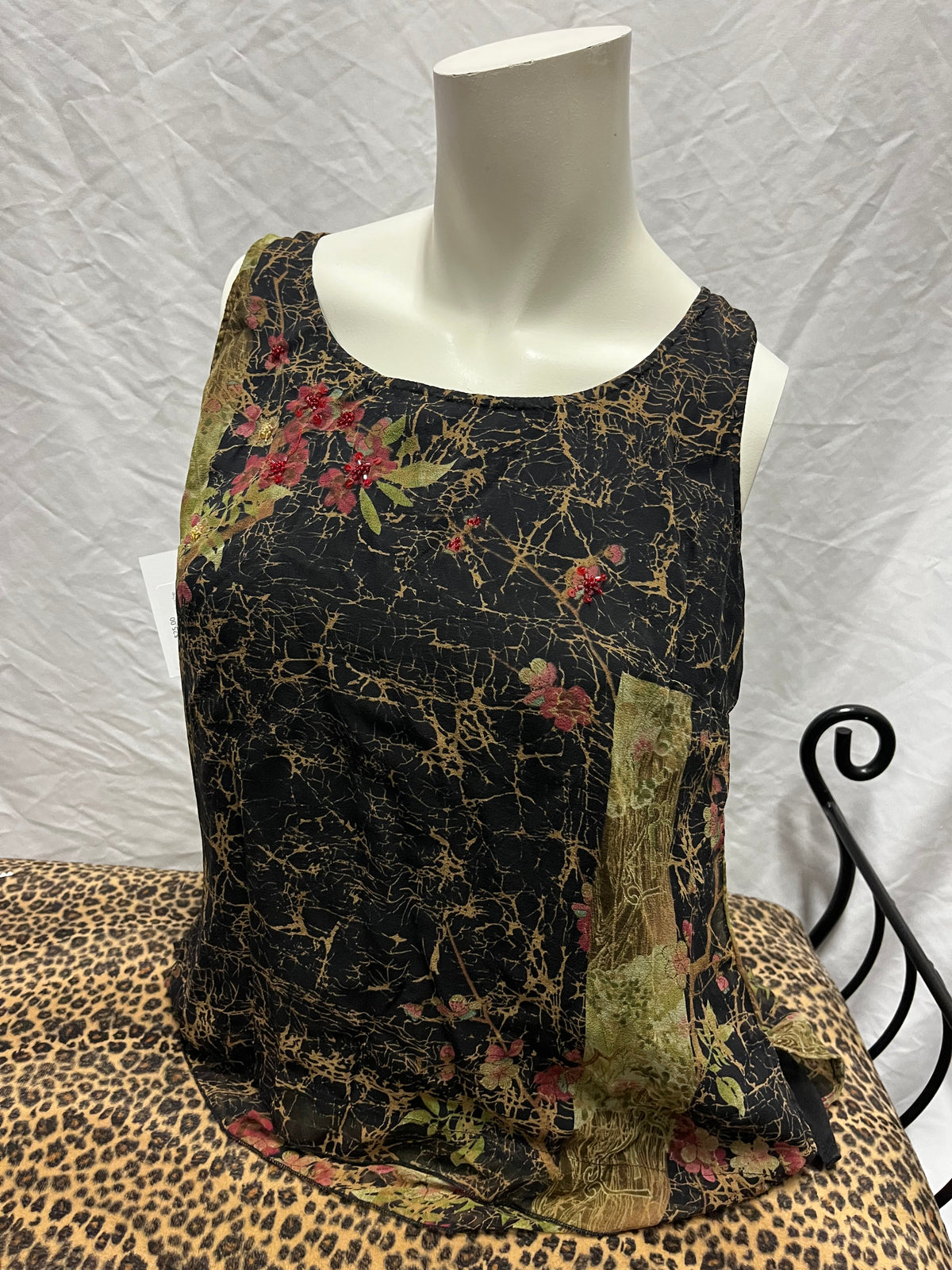 S - Citron 2000s Bead Detail Fairy Top