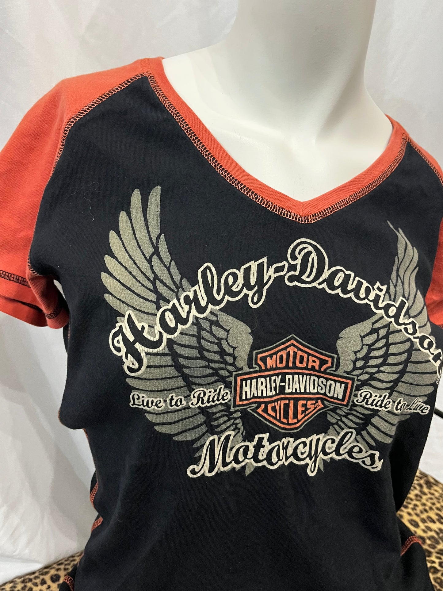 XL - Harley Davidson 2000s Raglan Top