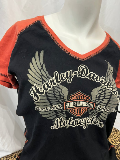 XL - Harley Davidson 2000s Raglan Top