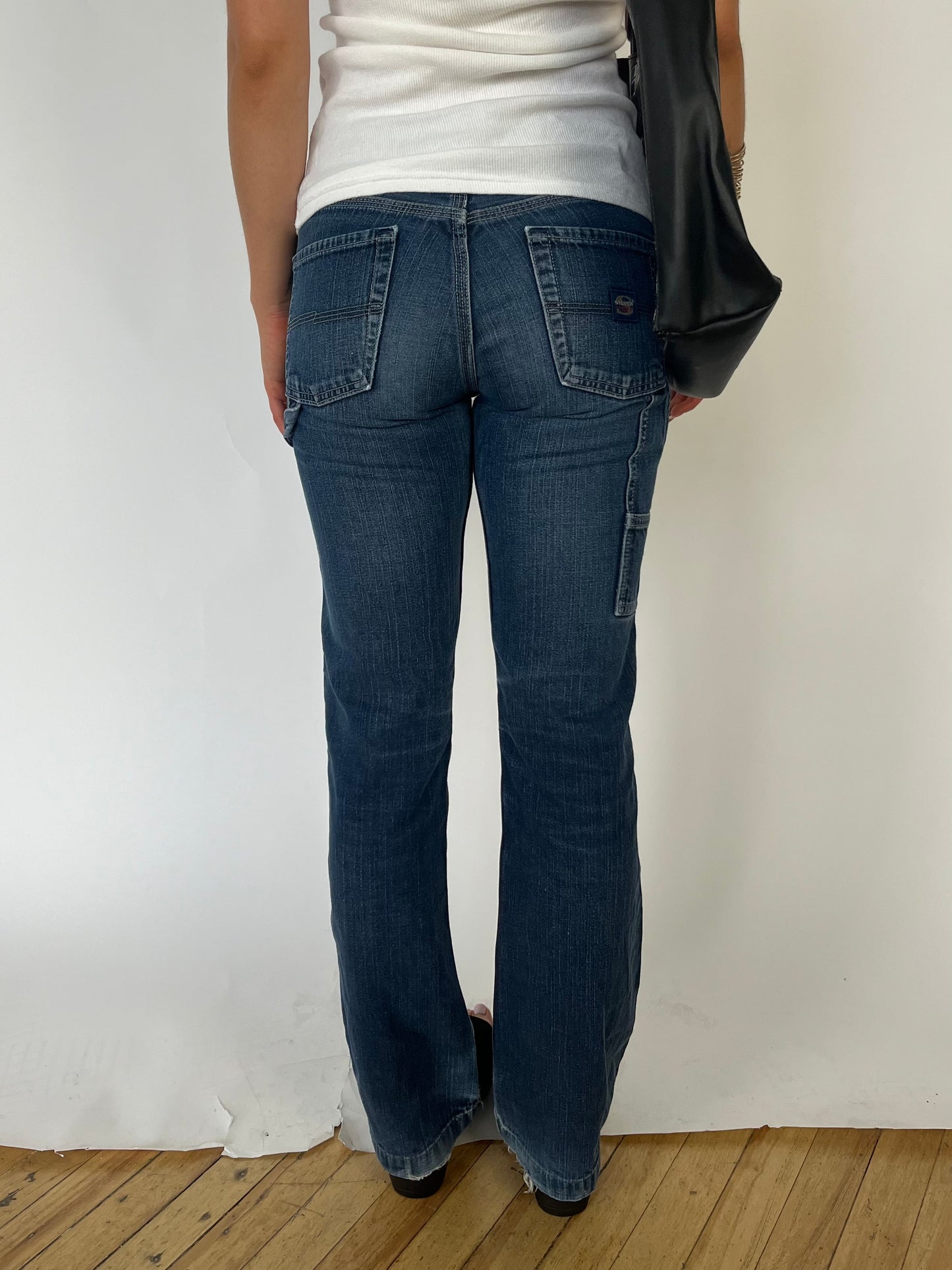 Vintage Silver Dark Wash Women's Carpenter Jeans