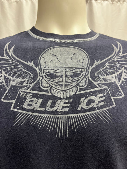 L - Blue Ice Skull Graphic Tee