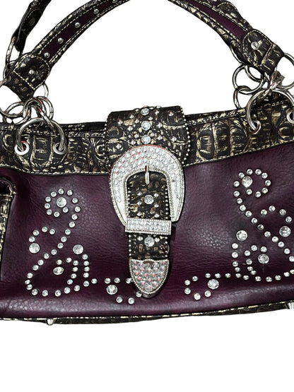 Montana West Leather Buckle Purse