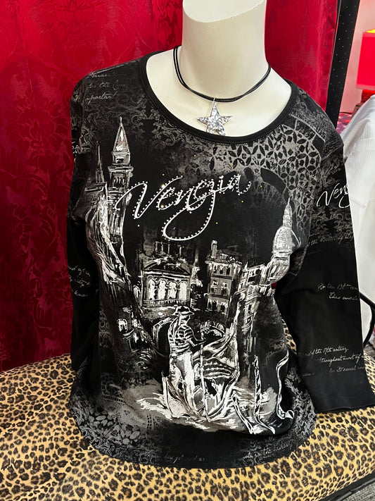 L - Blue Canyon Venezia Art Nouveau Top