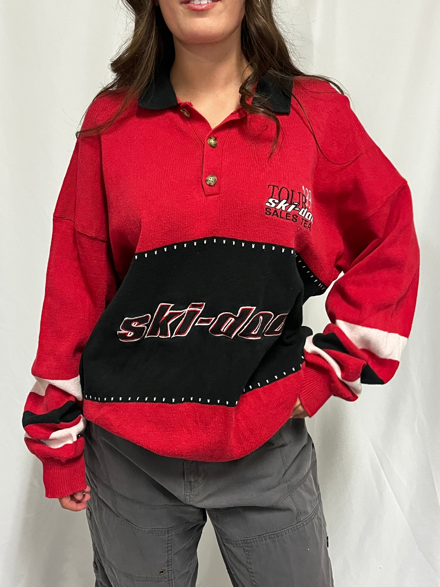 XL - Skidoo 1999 Tour Sales Team Collared Knit