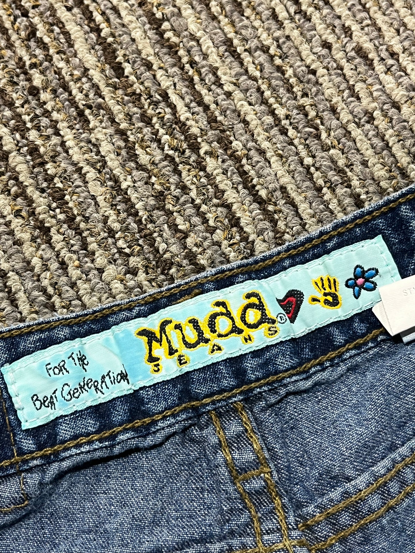 25" - Mudd Y2K Handprint Mini Jean Shorts