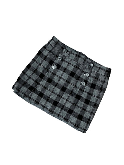 SZ 10 - GAP Plaid Button Twee Mini Skirt