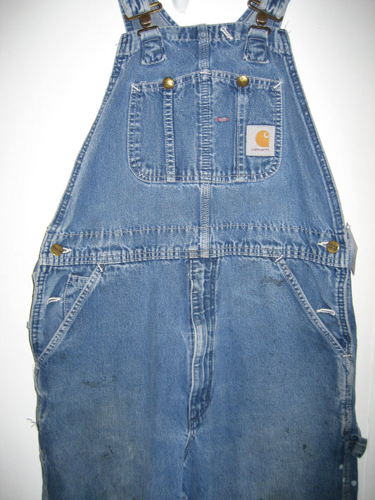 34x30 Carhartt Vintage Denim Overalls