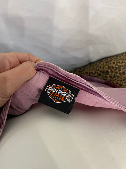 XL - Harley Davidson Pink Gothic V-Neck Top
