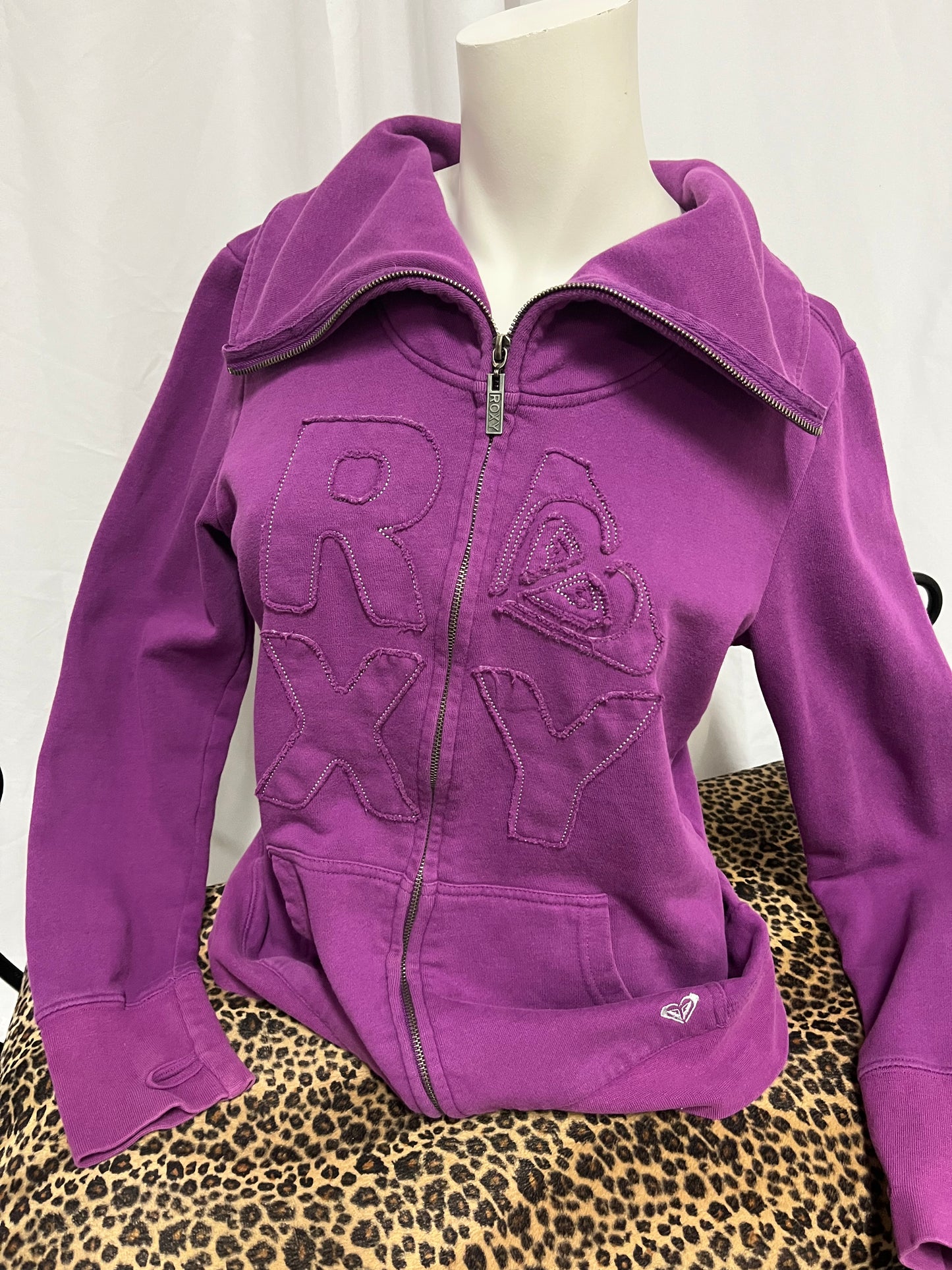 M - Roxy 2000s Purple Zip Hoodie