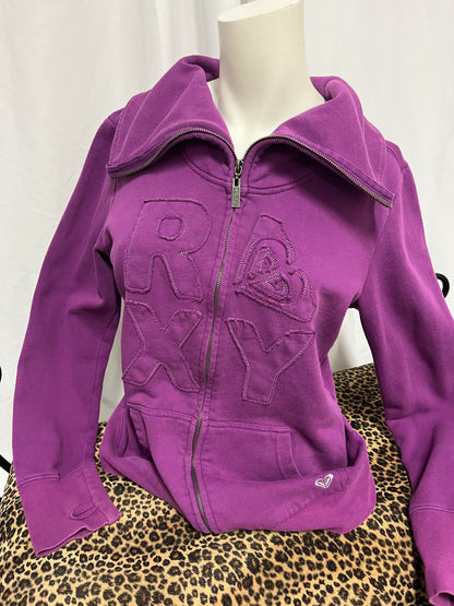 M - Roxy 2000s Purple Zip Hoodie