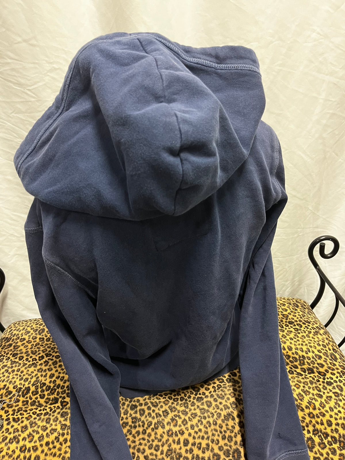 L - Aeropostale NY 2010s Navy Applique Zip Hoodie