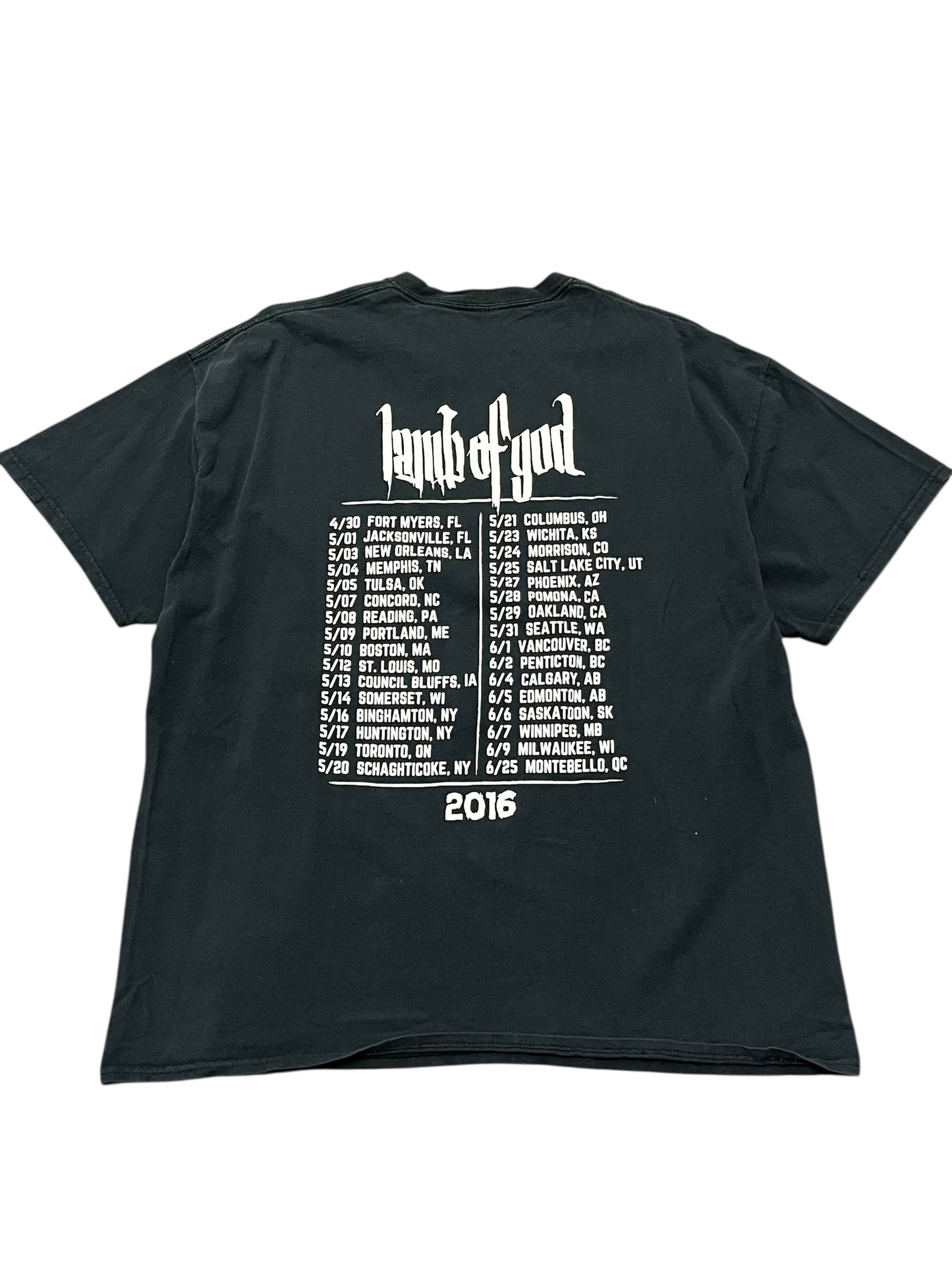 XXL - Lamb Of God Double Sided Tour Tee