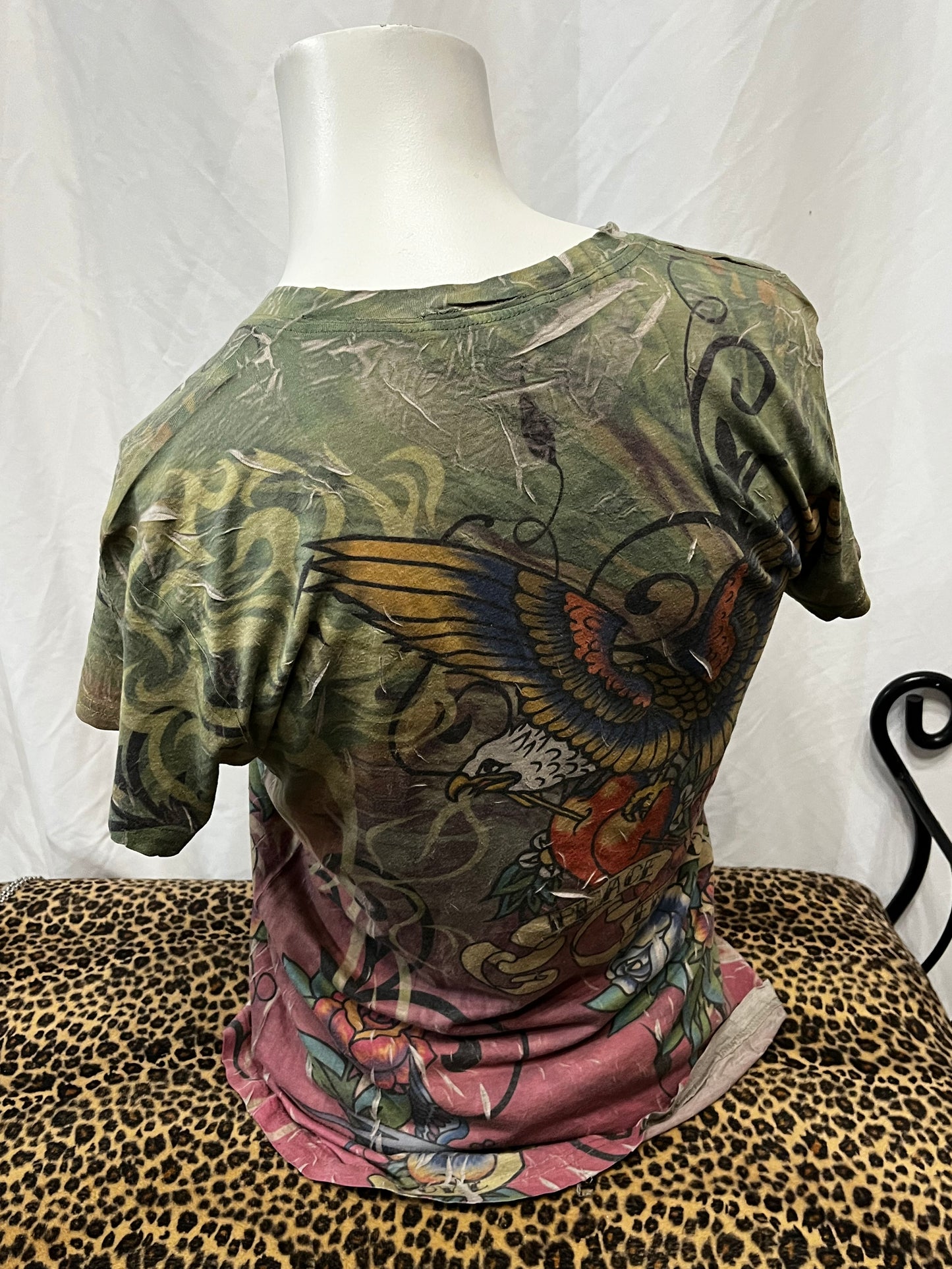 L - Celebrante Y2K AOP Tattoo Graphic Top