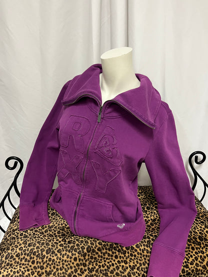 M - Roxy 2000s Purple Zip Hoodie