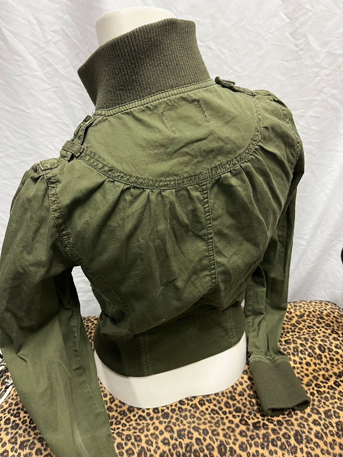 XS/S - 21 Y2K Army Green Cargo Light Zip Jacket
