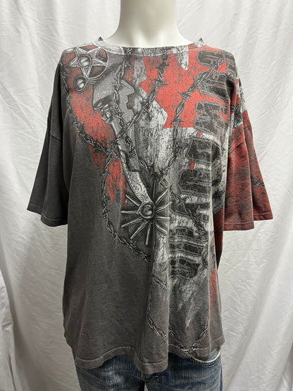 XXL - Cowboy Up Y2K Gothic Graphic Tee