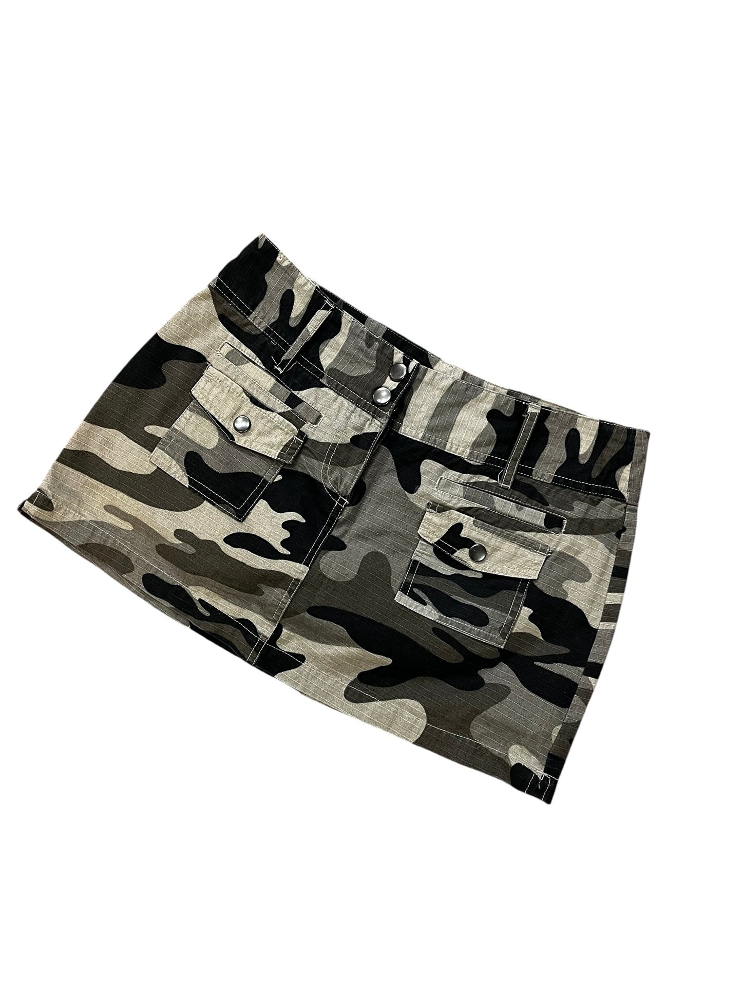 SZ 5 - Digit@l Y2K Camo Mini Skirt